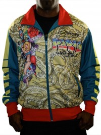 Pánská mikina ED HARDY Christian Audigier Paris Grafitti Mens - Žlutá