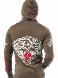 Pánský svetr Tiger Zip Up - Hnědá