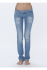 Dámské jeansy Roxy Amber light used - Modrá