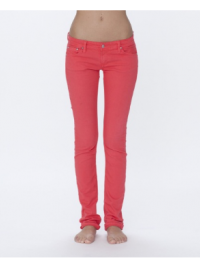 Dámské jeansy Roxy Amber flat - Červená