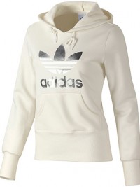 Dámská mikina Trefoil Logo Hoodie  - Bílá