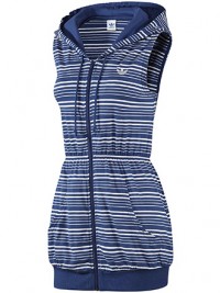 Dámská mikina Striped Hood Dress  - Modrá