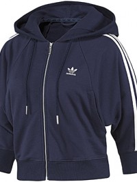 Dámská mikina Cropped Zip Hoodie - Modrá