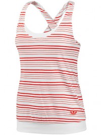 Dámské tílko Striped Tank - Červená