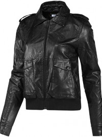 Dámská bunda Faux Leather - Černá