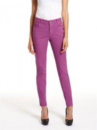 Dámské kalhoty DKNY Ludlow skinny - Fialová