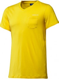 Pánské triko V-neck - Žlutá