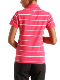 Dámské triko Stripe Polo - Růžová