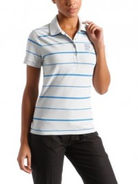 Dámské triko Stripe Polo - Bílá