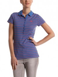 Dámské triko Active Striped Polo - Modrá