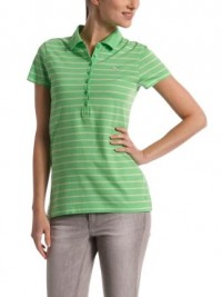 Dámské triko Active Striped Polo - Zelená