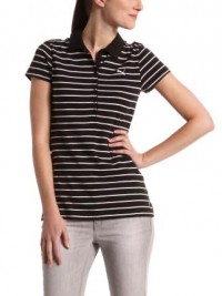 Dámské triko Active Striped Polo - Černá