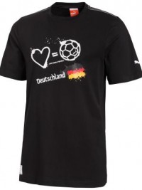 Pánské triko Love=Football Deutschland - Černá