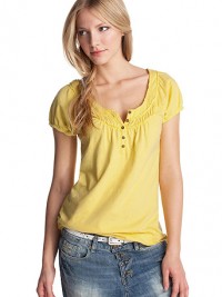 Dámské triko Cotton-jersey tee - Žlutá