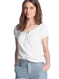 Dámské triko Cotton-jersey tee - Bílá