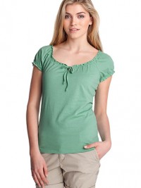 Dámské triko Cotton Carmen top - Zelená