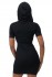 Dámské šaty s kapucou Hoodie Dress  - Černá