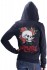 Dámská mikina Skull Rose Hoodie - Černá