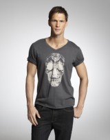 Pánské triko Graphic Skull Tee - Tmavě šedá