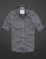 Pánská košile Cooper Kiln Muscle Fit Shirt - Bílá/Modrá